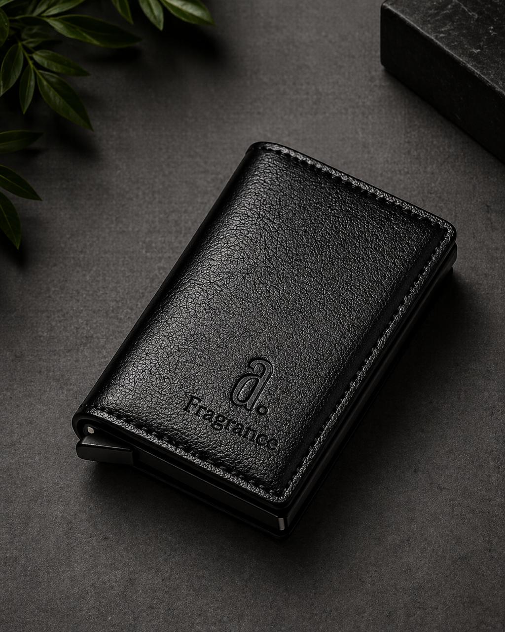 Elegant Black Wallet for Men with Slim RFID Card Holder